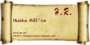 Huska Róza névjegykártya